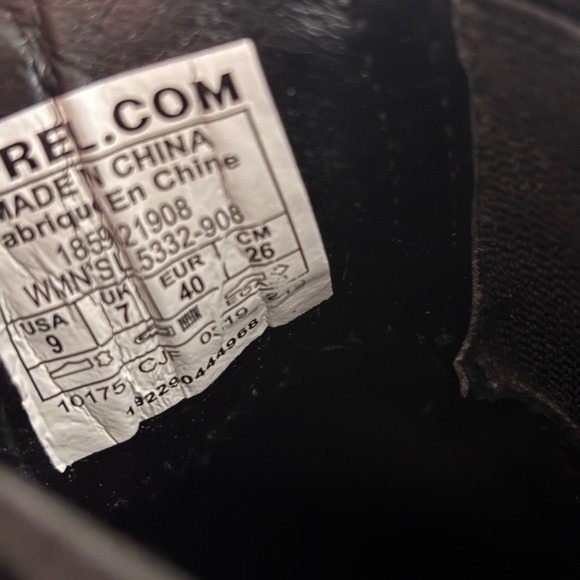 Sorel Addington Chelsea Burgundy Leather Ankle Boots Women US‎ 9 - Picture 8 of 9